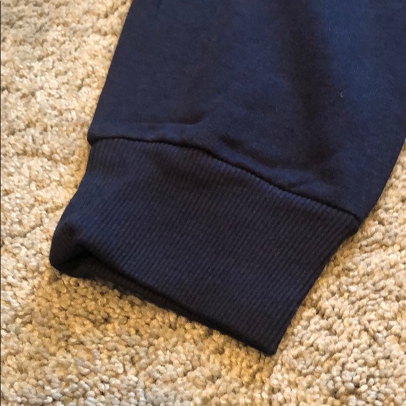 NWT Mens Adidas Navy Blue Trefoil Fleece Hoodie - Picture 8 of 11